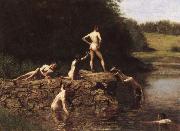 Thomas Eakins Swimming oil